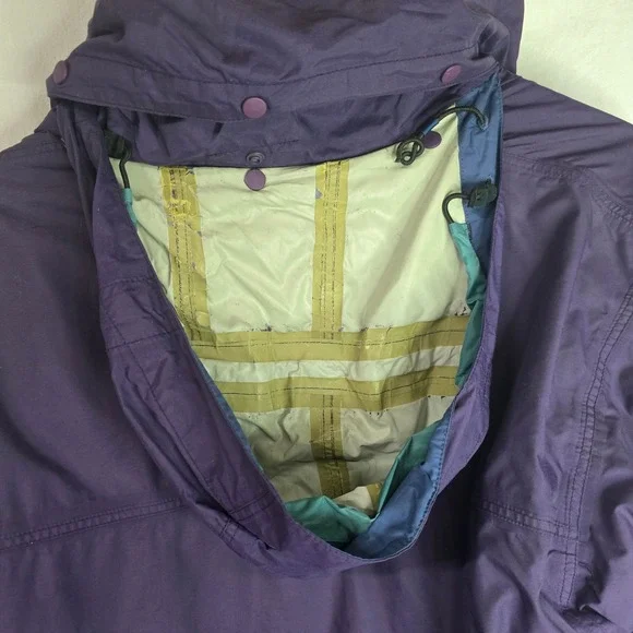 Patagonia Vintage Rain Jacket Women S Purple Nylon Gorpcore Hooded Windbreaker - Picture 3 of 7